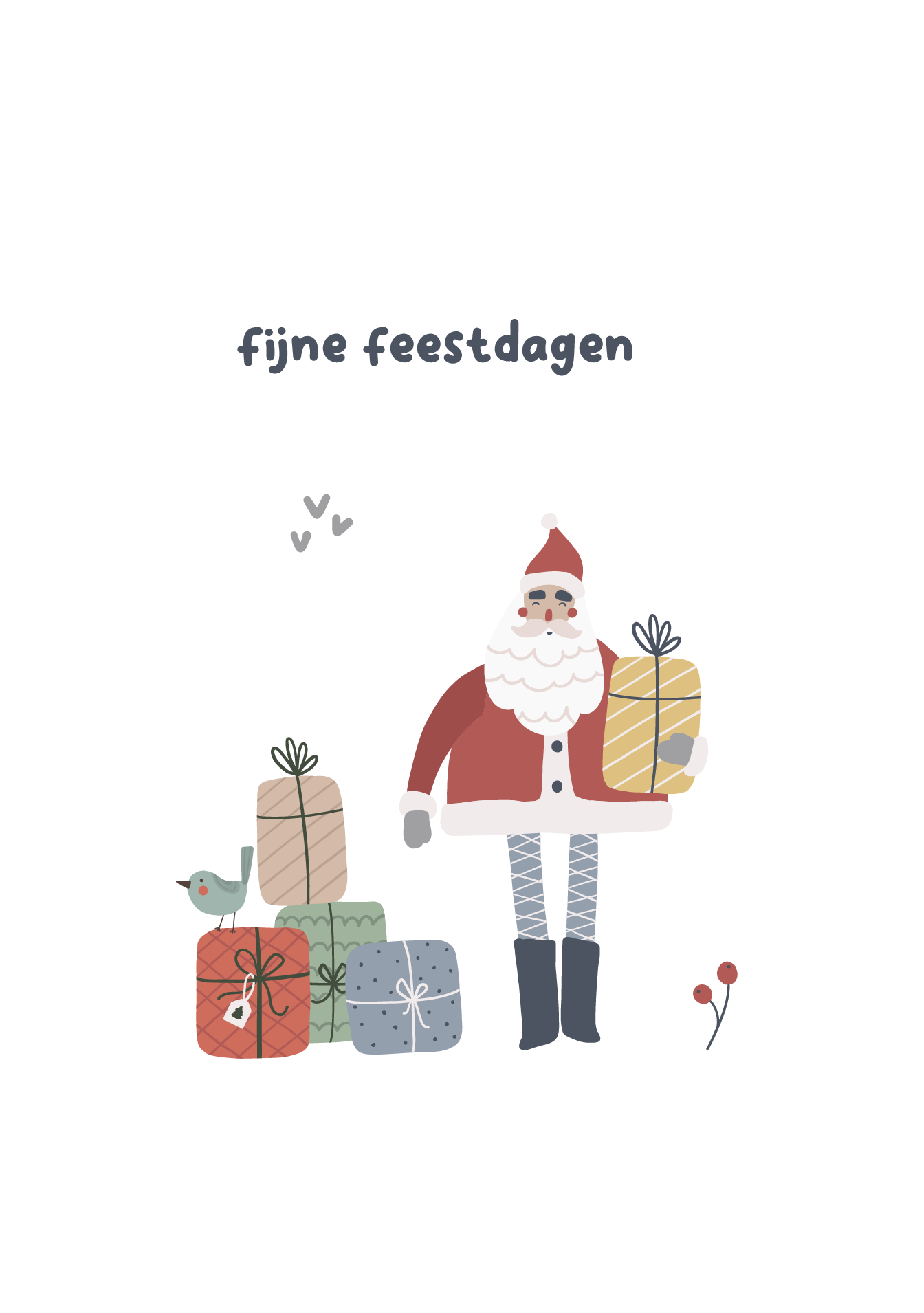Fijne feestdagen kerstkaart